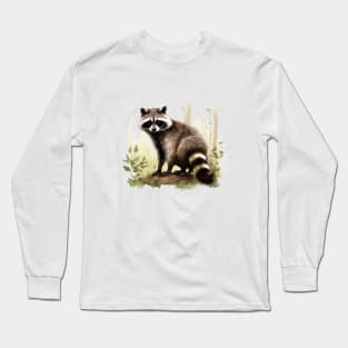 Cute Raccoon Lovers Long Sleeve T-Shirt